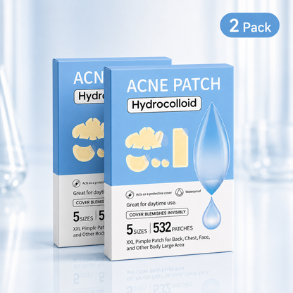 💧 532 PCS Hydrocolloid Acne Patches – Multi-Size Blemish & Spot Absorbing Covers ✨