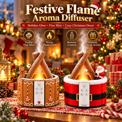 🔥 MerryMist Christmas Campfire Diffuser – Light-Up Holiday Mist Decoration