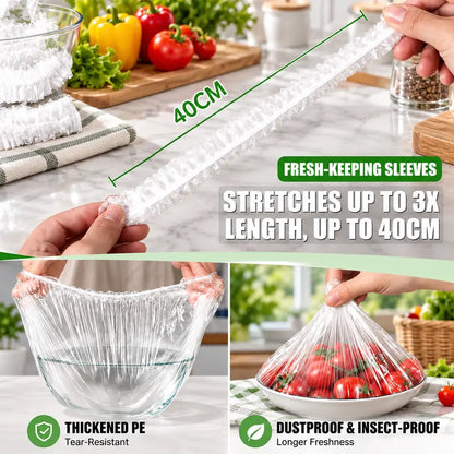 100PCS Disposable Elastic Food Covers