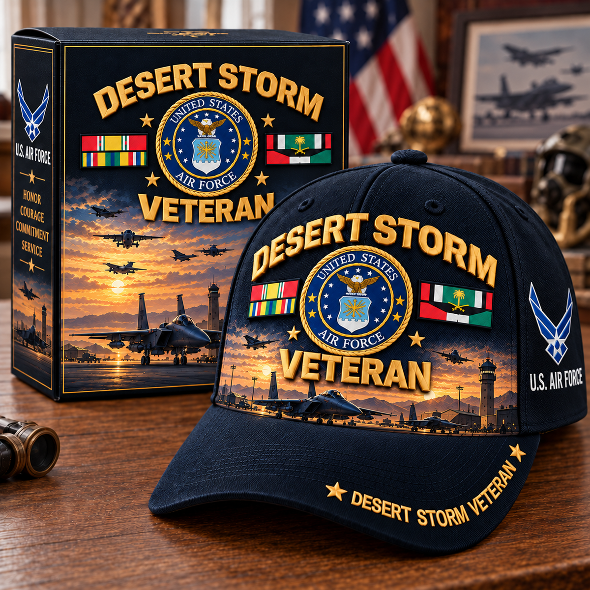 🏆Last Day Promo: 49% OFF! 🏜️Desert Storm Veteran Tribute Cap （1991–2026 -35TH ANNIVERSARY）