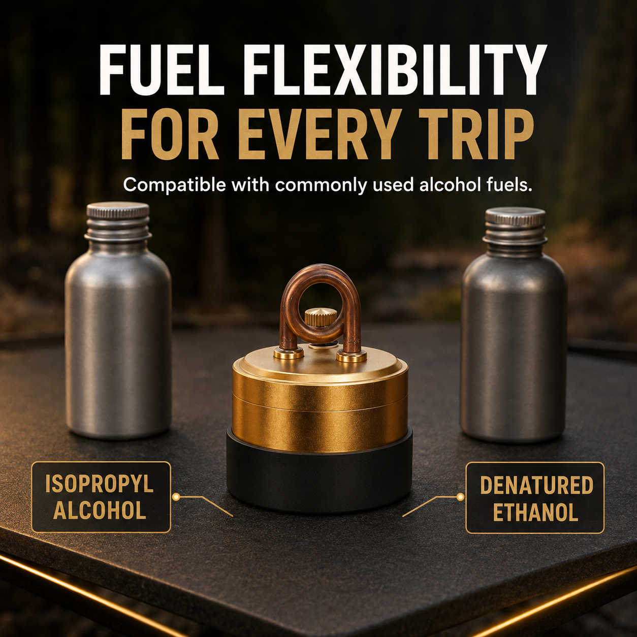 🔥 Self-Pressurized Alcohol Stove – Lightweight Aluminum & Copper Burner for Hiking, Survival & Camping 🏕️✨