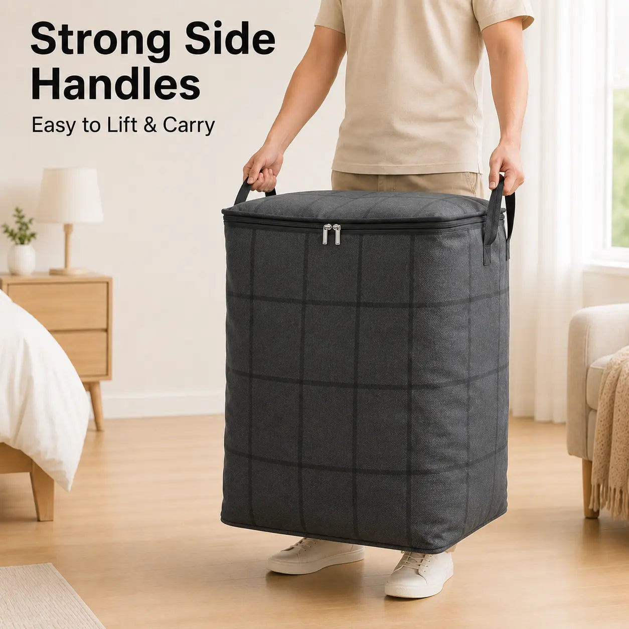 🔥 LAST DAY 50% OFF! 🏠 XXL 210L Storage Bag – Large Capacity Moving & Closet Organizer for Quilts, Bedding & Sweaters