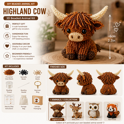 ⏰LAST DAY $20 OFF - 🧵✨ Tiny 3D Beaded Animal DIY Kit!!!