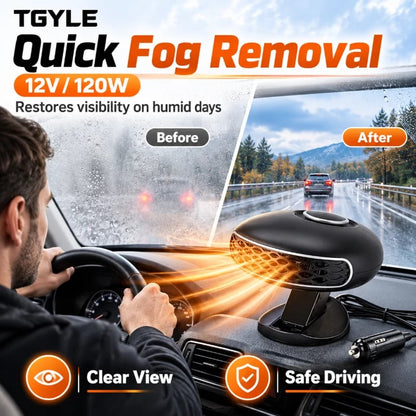 🔥HOT SALE🔥Portable Car Heater Defroster with 360-Degree Rotating Base