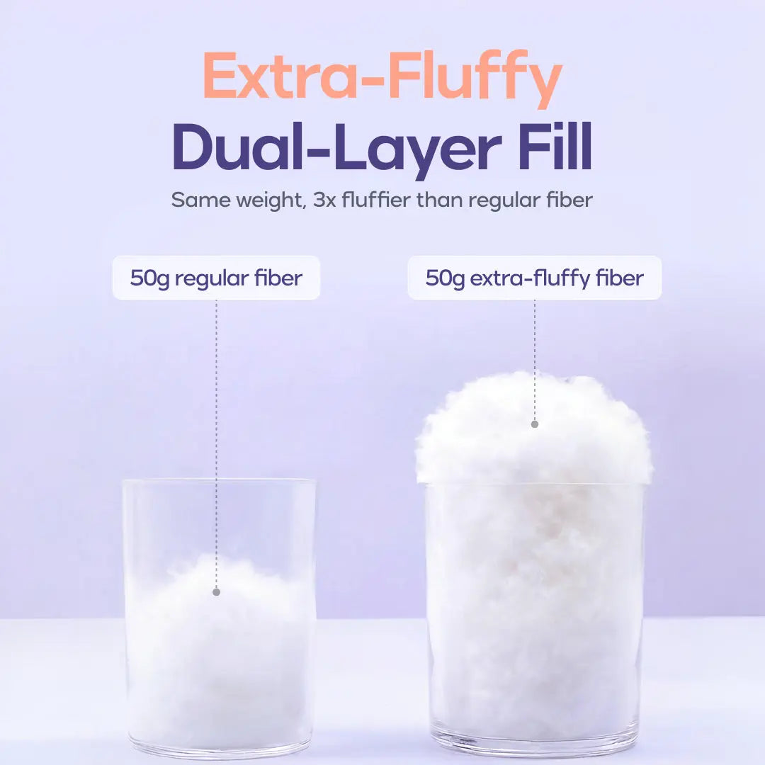 Noomoriey™ Cloud Pillow – Ultra Fluffy Quilted Bed Pillow with Breathable Support for Side, Back & Stomach Sleepers