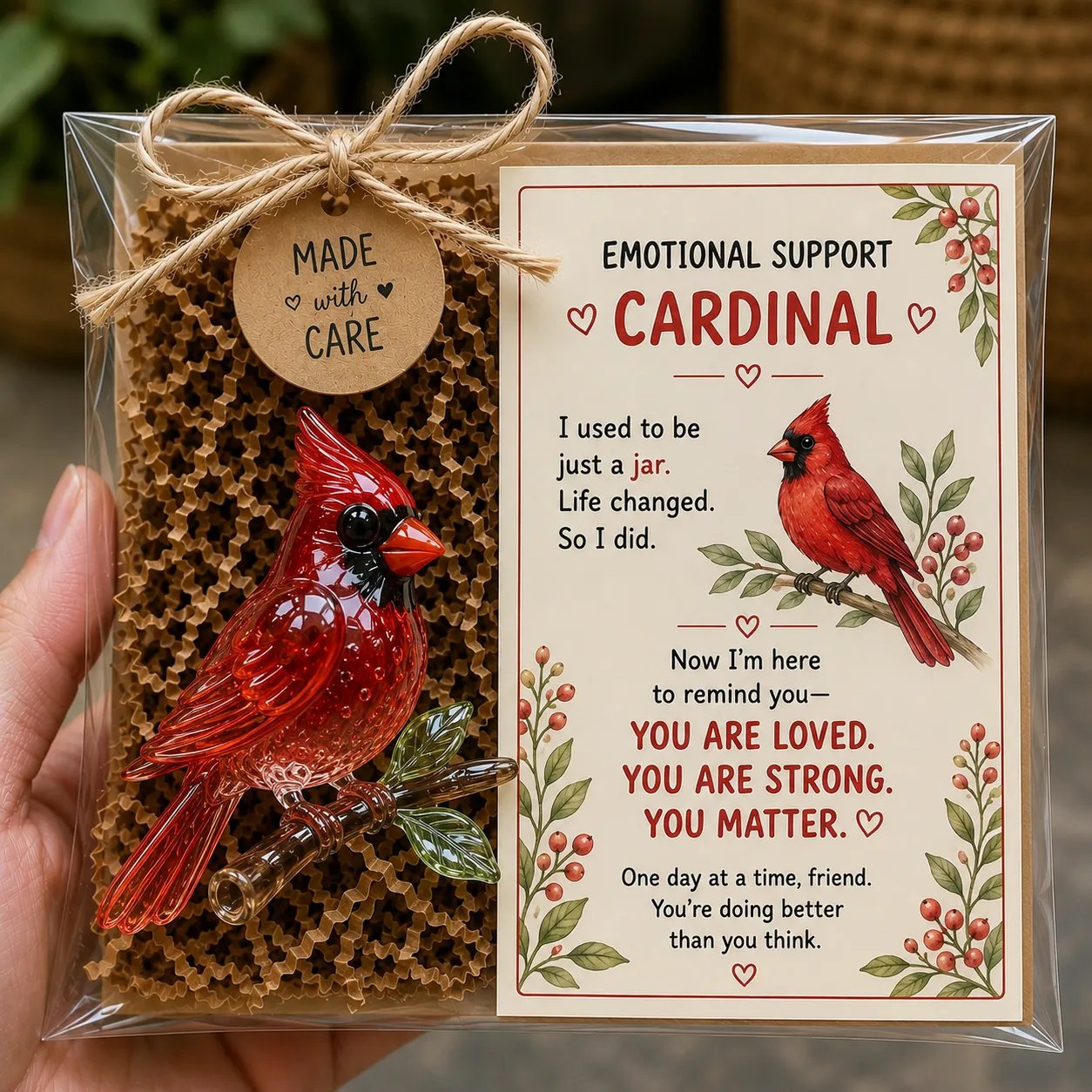 💌 Emotional Support Animal – Meaningful Encouragement Keepsake with Message Card & Gift-Ready Packaging ✨