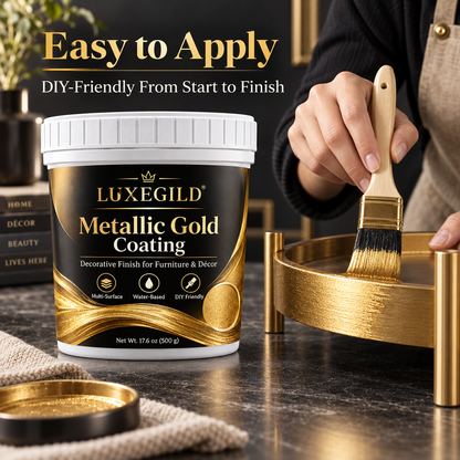 ✨ Metallic Gold Coating – Luxury DIY Finish for Furniture & Home Décor