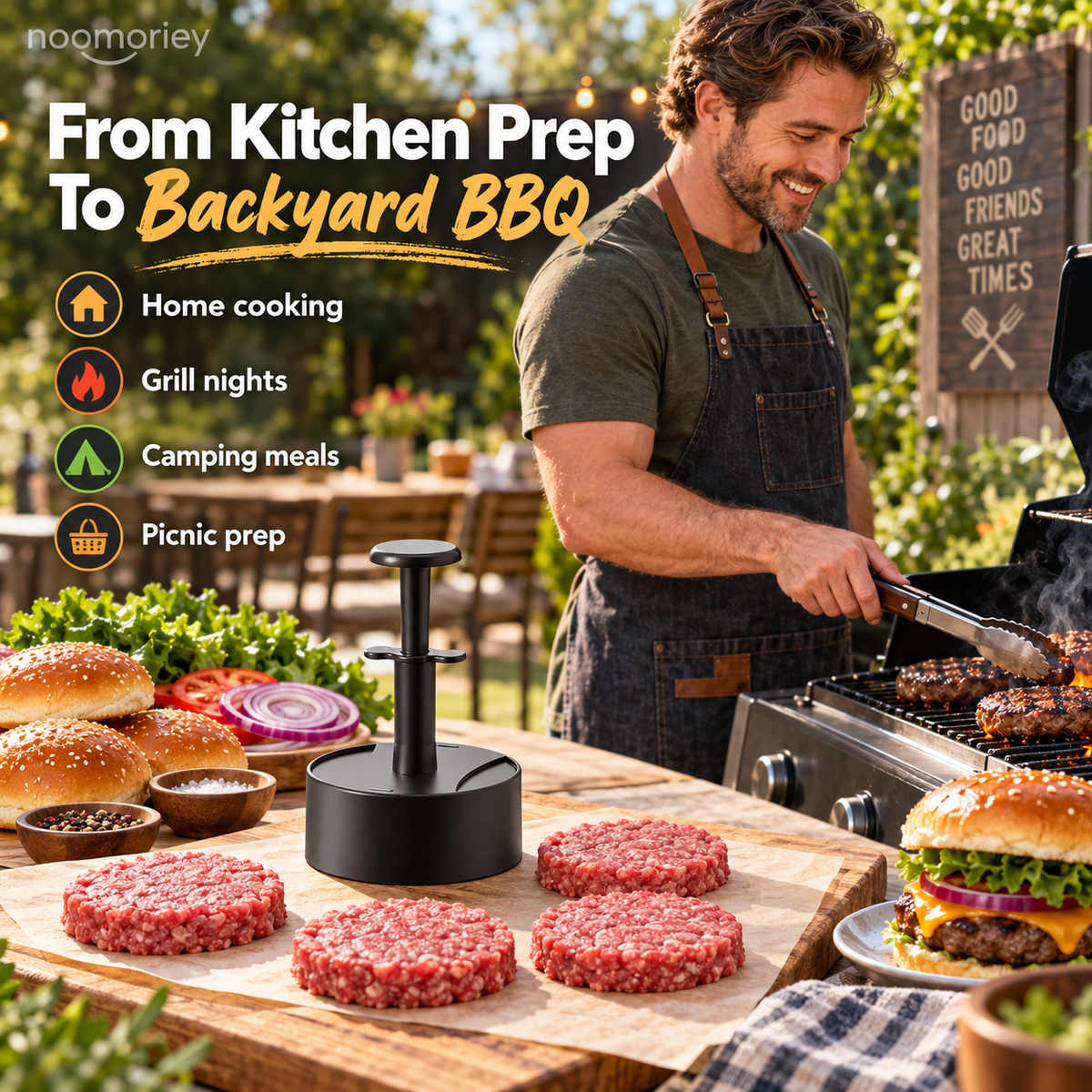 🍔 EasyPress Hamburger Patty Maker