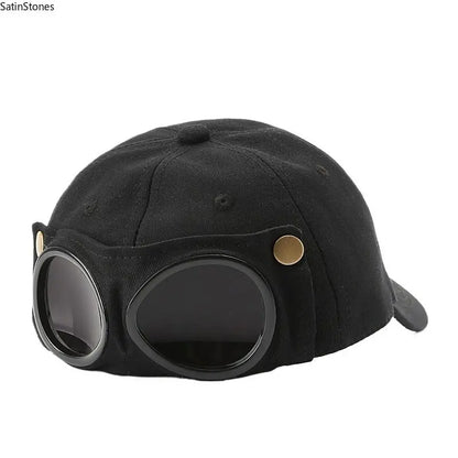 🕶️ 50% OFF Men's Retro Pilot Baseball Cap ✈️ Glasses-Ready Statement Style