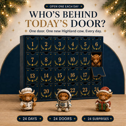 24 Days of Highland Cow Advent Calendar