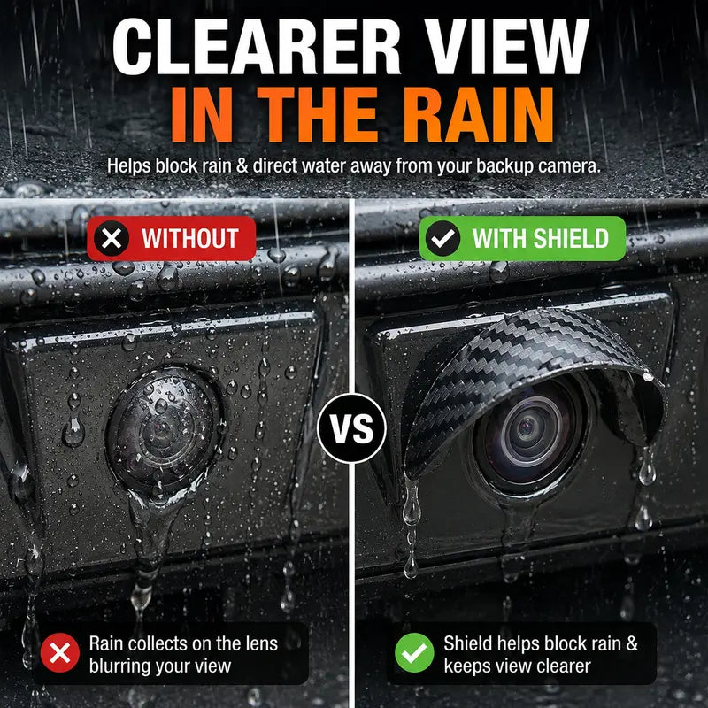 🚗📷 4-Piece Rearview Camera Rain Cover Set – Universal Weather Shield for Clearer Parking View ☔