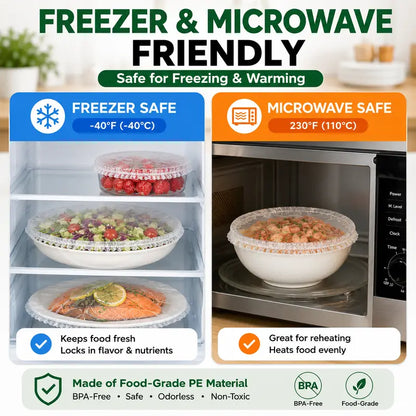 100PCS Disposable Elastic Food Covers