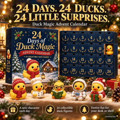 24-Day Duck Advent Calendar – Cute Collectible Duck Figures Christmas Gift Set