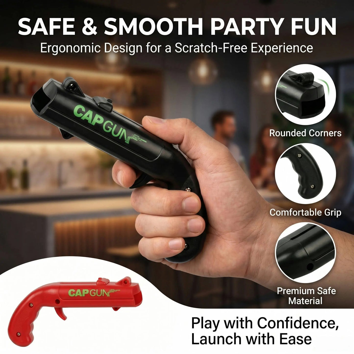 2 PCS Stainless Steel & ABS Plastic Spring Mechanism Bottle Opener