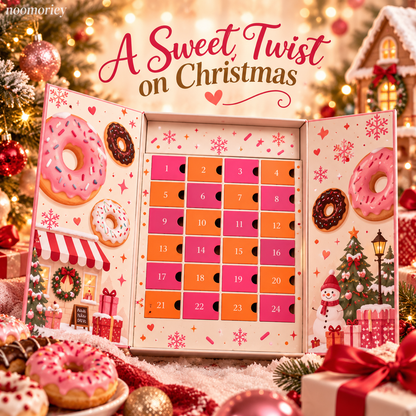 🍩 Donut-Themed Christmas Advent Calendar – 24-Day Holiday Surprise Countdown