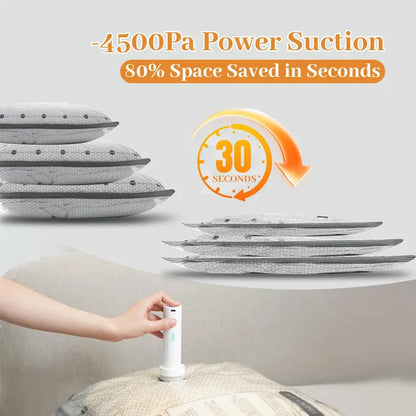 [2026 Upgraded] Cordless Travel Vacuum Bag Set Vacuum Bags for Travel with Rechargeable air Pump