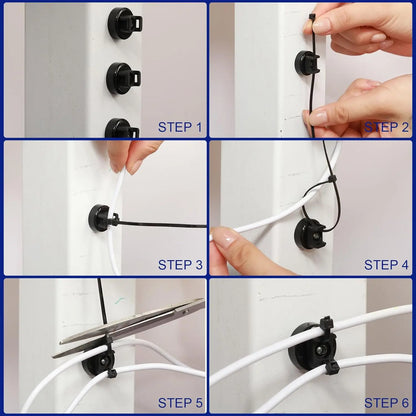 Heavy-Duty Magnetic Cable Tie Mounts for Secure Wire Management