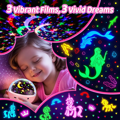 5-in-1 Kids Star Projector Night Light – 93 Lighting Effects with Remote & 360° Rotation