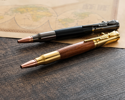 🖊100% Handmade Bolt Action Wooden Bullet Pen | Crafted From Real Wood & Bullet Casing