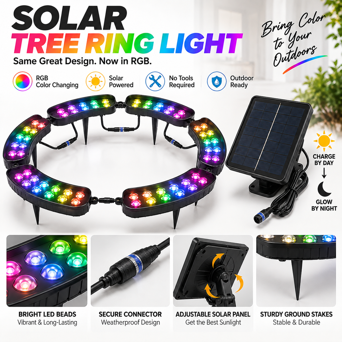 ✨45% OFF✨ One Tree. Endless Colors. – Solar RGB Landscape Ring Light