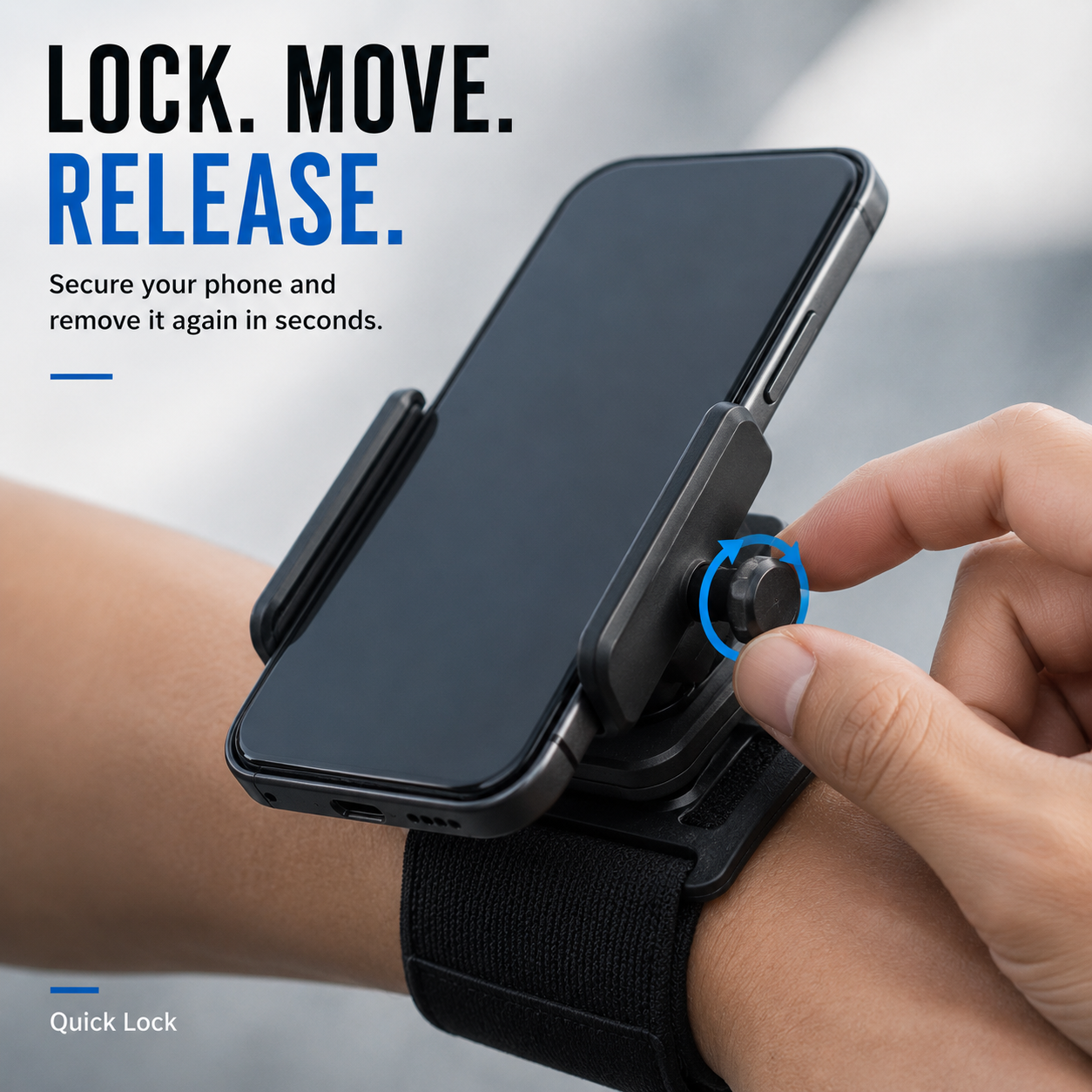 📱 360° Rotating Wrist & Arm Phone Holder – Hands-Free Sports Mount