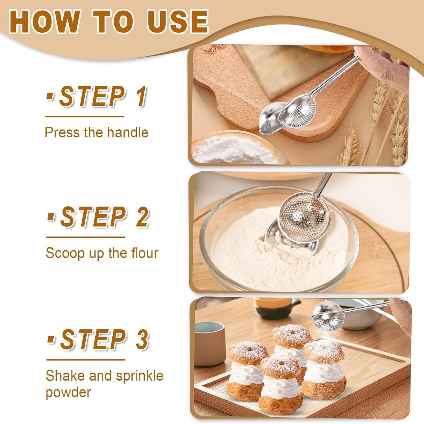 🔥Hot Sale 49%🔥Multifunctional Stainless Steel Powder Sifter