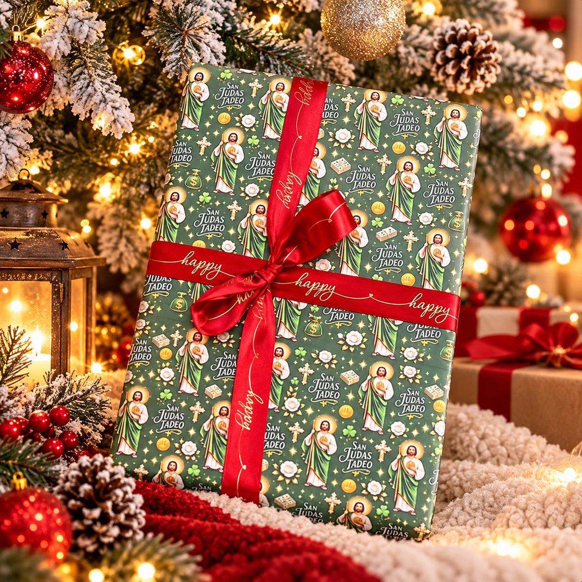 ✝️🎁San Judas Tadeo Christmas Wrapping Paper