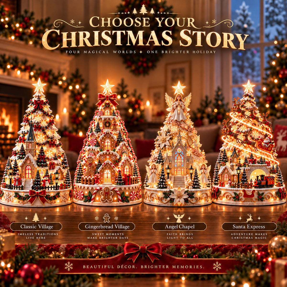 ⏳ Last day to save 49% –🎄🎅 MerryRealm Christmas Village Lightscape Tree