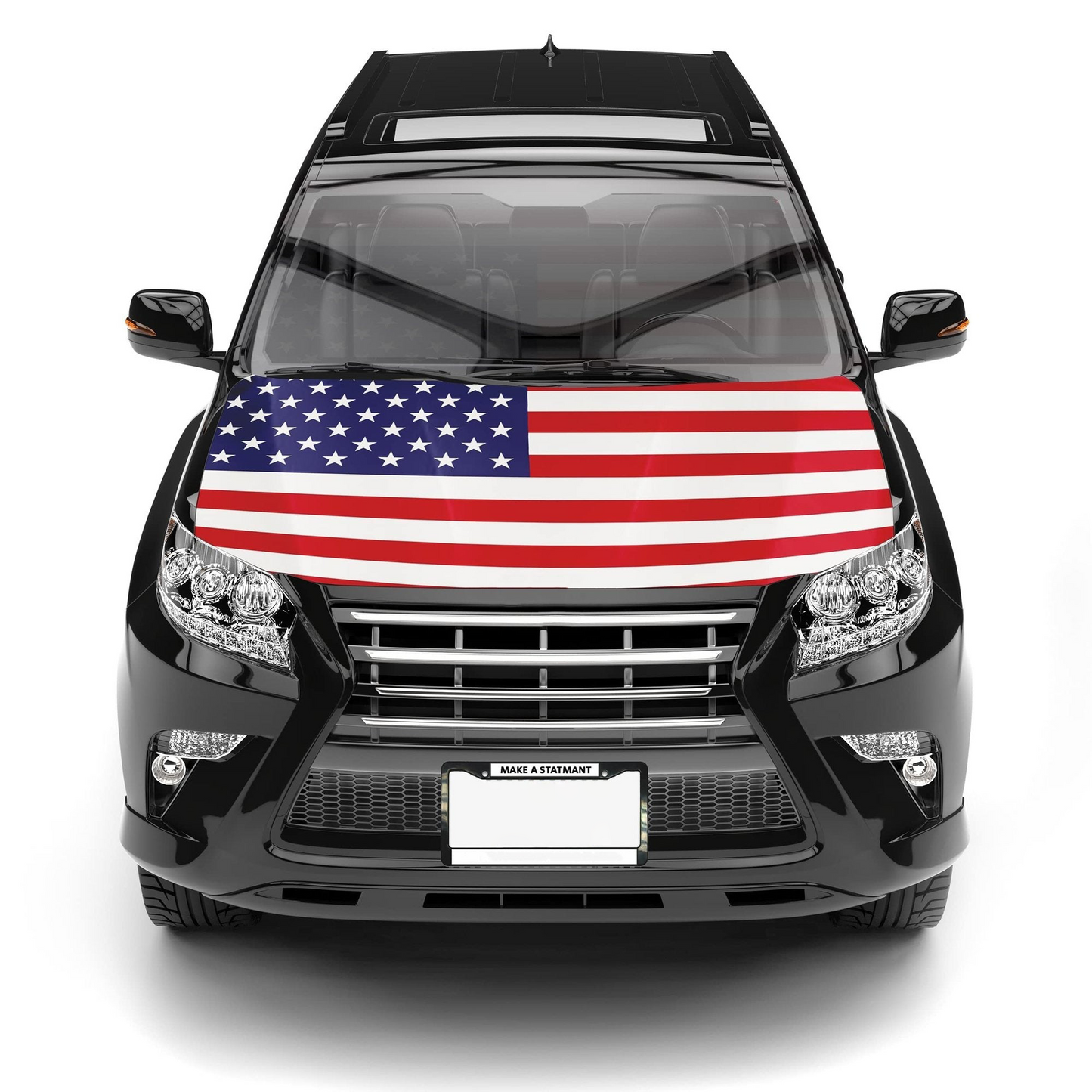 American Flag Car Hood Cover  Fits Trucks SUVs Sedans Jeep Commemorative Edition for Memorial Day Independence Day Celebrating 4th of July