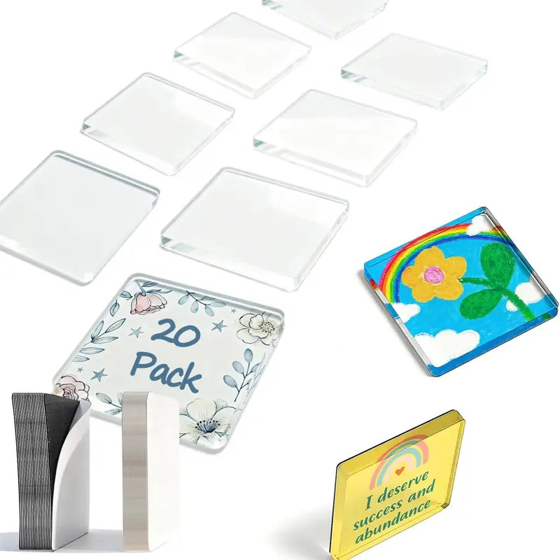 Magnetic Photo Frames 2"x2" Clear Acrylic