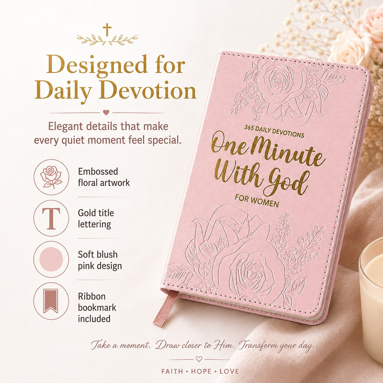 One Minute With God for Women – Daily Devotional & Prayer Journal 2026