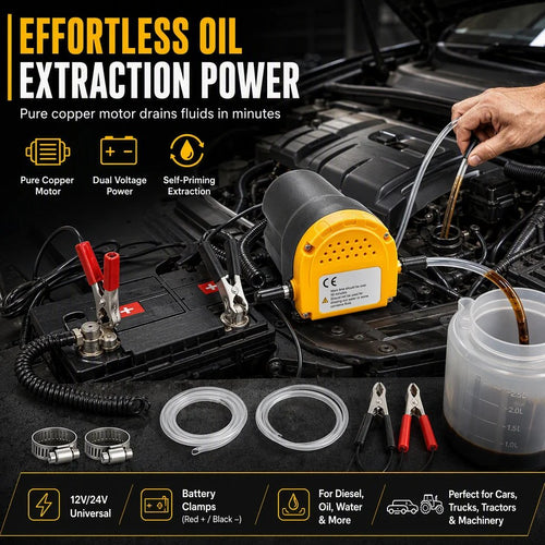 💯 📢📢40% OFF !! ⏰12V 24V Portable Electric Self Priming Transfer Pump Micro Diesel Oil Extractor for Cars