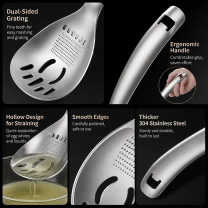 🍳Egg White Separator Ginger Garlic Grater Mud Masher