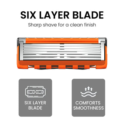 Men's Razor Blade Replacement Refills with Handle