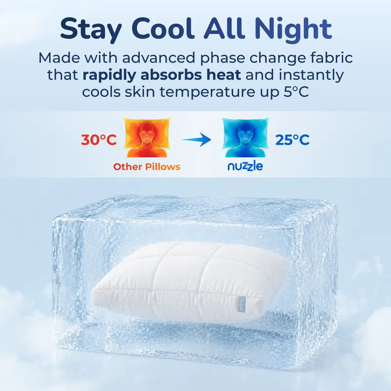 Luxury Cooling Pillow with 3-in-1 Adjustable Support 💤