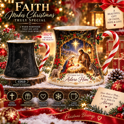 💫Christmas Magic Color-Changing Mug – Heat Reveal Holiday Gift🎁