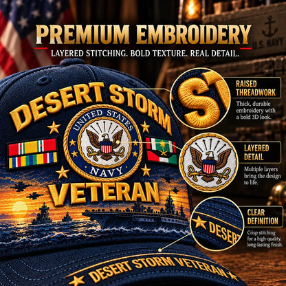 🎖️ Desert Storm Veteran Cap – Your Service. Your Pride. (1991–2026 - 35TH ANNIVERSARY)