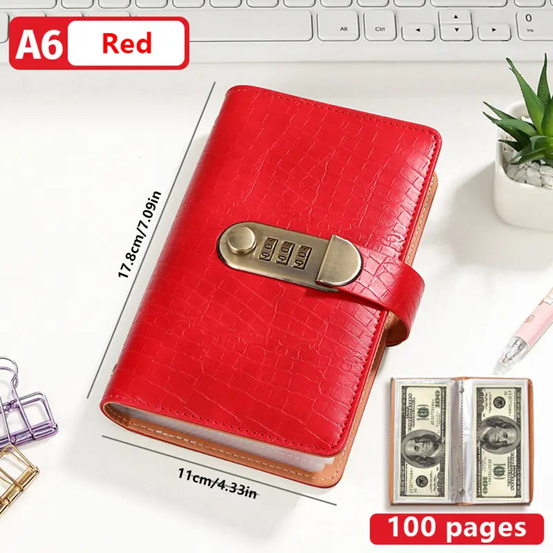 A6 savings notebook, a small financial management book with a lock