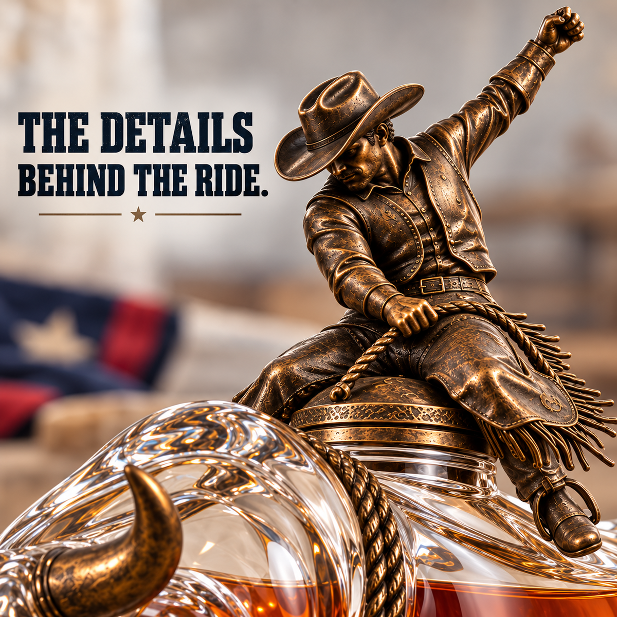 🤠 Eight Seconds Bull Rider Whiskey Decanter – Las Vegas 2026 Rodeo Collector's Edition 🐂
