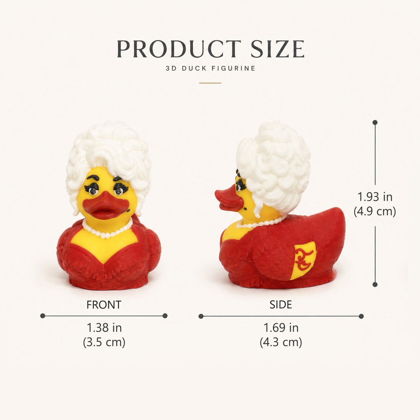 Dolly Duck – 3D Printed Collectible, Cute Desk & Car Decor