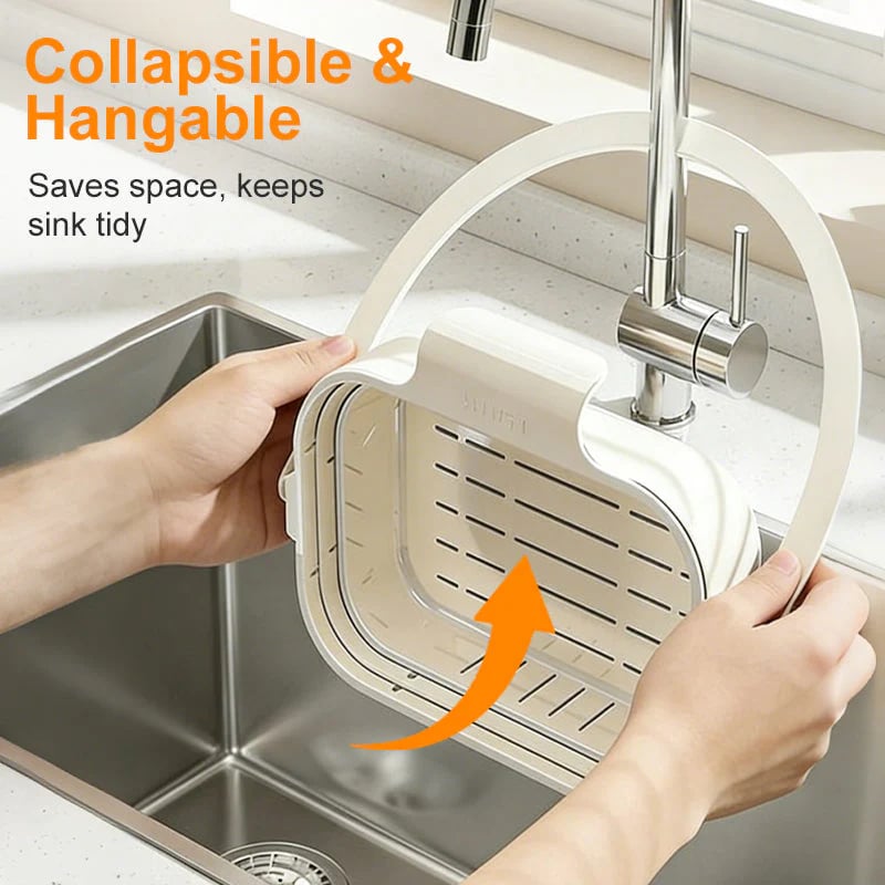 📢📢50% OFF !!!⏰Collapsible Faucet-Hanging Sink Strainer Basket