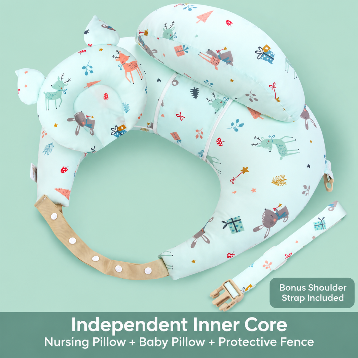 💗 Wearable Nursing Pillow – Wraparound Feeding Cushion with Adjustable Strap