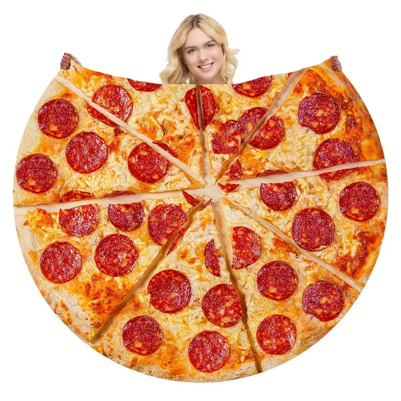 🔥 Limited-Time 49% OFF😍🍕 Realistic Food Blanket | Pizza, Donut & Tortilla Cozy Throw 🍩🌯