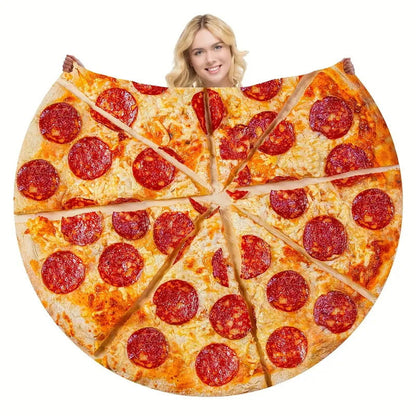 🔥 Limited-Time 49% OFF😍🍕 Realistic Food Blanket | Pizza, Donut & Tortilla Cozy Throw 🍩🌯