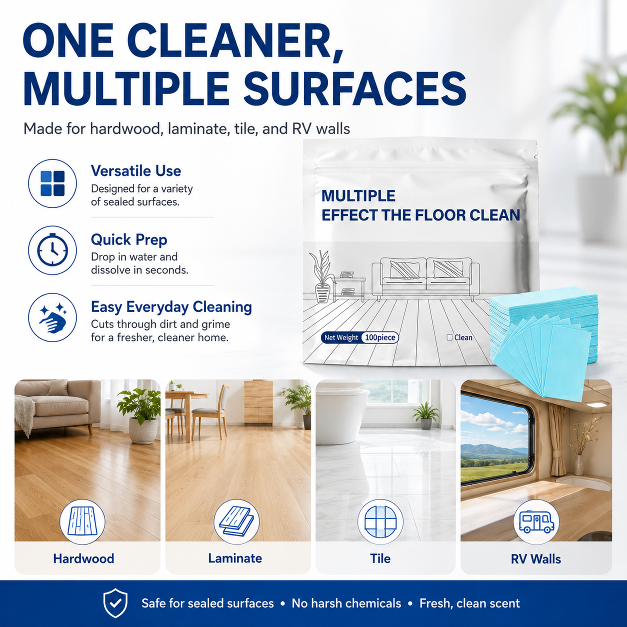 🫧Multi-Surface Antibacterial Cleaner for Hardwood, Tile & Laminate