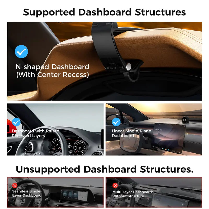Strong Magnet Magnetic Cellphone Car Mount - Hands-Free Phone Holder, 95° Adjustable