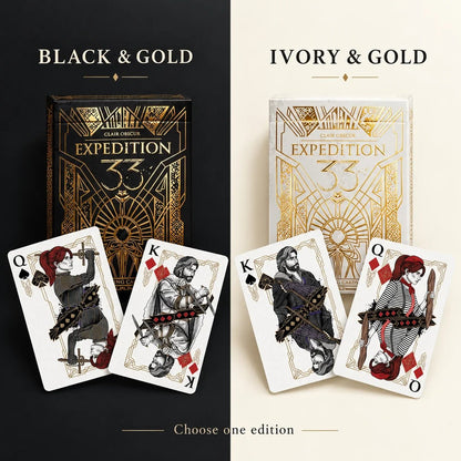 🃏✨ Gold-Foil Art Deco Playing Cards | Black & Ivory Editions(📦Buy 2 Free Shipping)