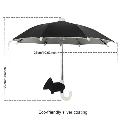 📱☂️Protection Phone Umbrella for Sun Universal Adjustable Piggy Suction Cup Phone Stand with Sun Shade Cover