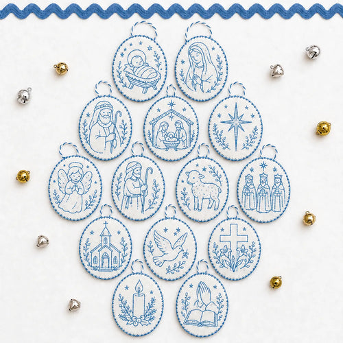 🧵Beginner-Friendly DIY Heirloom Oval Embroidery Ornament Kit Collection | Complete Kit with All Tools & Step-by-Step Guide Included 💕