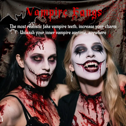 Creepy Reusable Vampire Fangs Denture Set